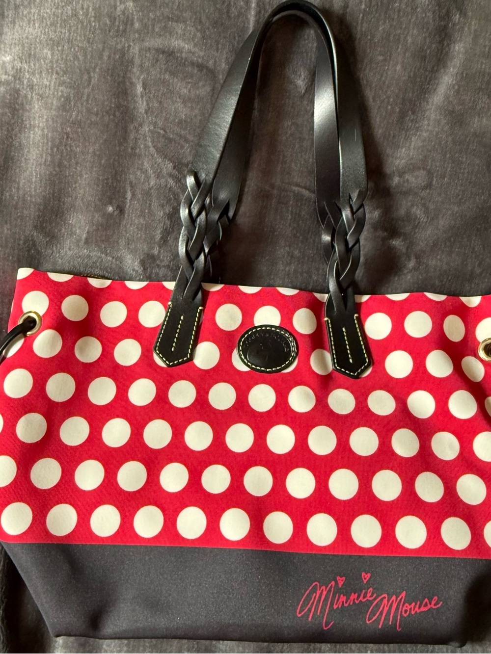 Disney Dooney Minnie Mouse Polka Dot Tote Bag